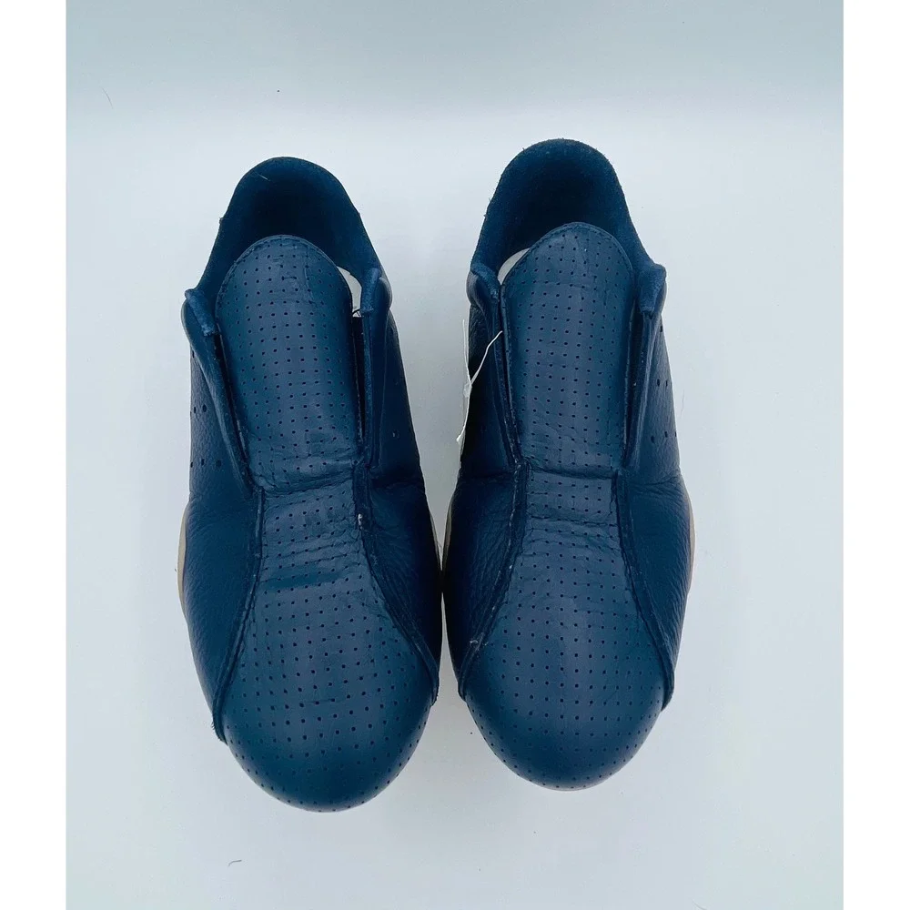 Adidas Enmei Slip On Martial Arts Shoes Mens 7.5 Navy Blue Leather 382637 NEW